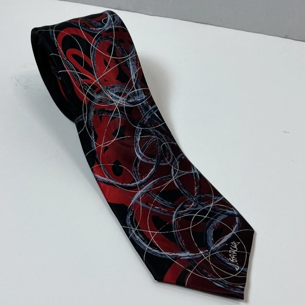 J Garcia Mens Happy Birthday Watercolor Collection Artist Proof 9 Silk Tie
